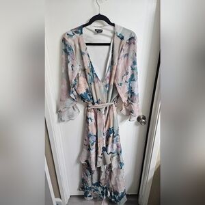 City Chic Multicolor Floral V-Neck Dress